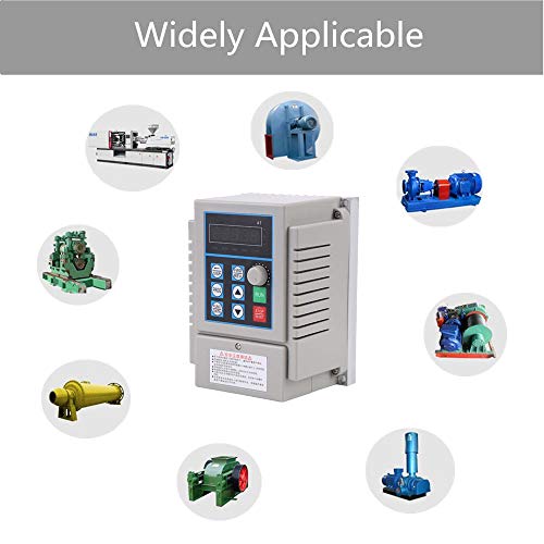 Variable Frequency Drive, 1pc AC 220V 0.75kW Adjustable Variable Frequency Drive VFD Speed Controller Inverter Single to 3 Phrase, Low Noise and Low Electromagnetic Interference