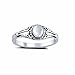 SILVERCLOSEOUT Rhodium Plated Sterling Silver Womens Half Dome Victorian Filigree Ring - Size 9