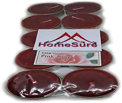 Homesure Pink Rose Classic Spa Shop Aromatherapy Candles Wedding Home Decor Souvenir Classic Nature Style Thai Traditional Meditation