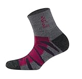 Balega Outdoor Moh-rino V-Tech Enduro 1/4 Crew Sock Coal/Fuschia LG