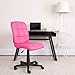 Flash Furniture Clayton Mid-Back Pink Quilted Vinyl Swivel Task Office Chair