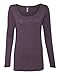 Next Level Ladies' Triblend Long-Sleeve Scoop XL VINTAGE PURPLE