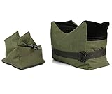 Twod Outdoor Shooting Rest Bags Target Sports Shooting Bench Rest Front & Rear Support SandBag Stand Holders for Gun Rifle Shooting Hunting Photography - Unfilled-Amy Green