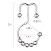 TENOVEL Never Rust 304 Stainless Steel Shower Rings, Rustproof Shower Curtain Hooks,Heavy Duty Roller Double Glide Shower Curtain Hooks for Bathroom Shower Liners, Brushed Nickel,Set of 12 Hooks