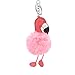 Fashion Flamingo Keychain Plush Doll Pendant Cute Keyring Synthetic Fur Gfit 1Pc