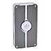 Jet Torch Cigar Lighter, 3 Flame Butane Refillable Cigar Lighter with Visible Gas Tank and Cigar Punch (Gray)
