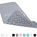 Yimobra Non Slip Bathtub Mat 40 x 16 Inch, Extra Long Shower Mat with Drain Holes, Machine Washable Baby Bath Mats, Strong Suction Cups for Bathroom Floor, Grey