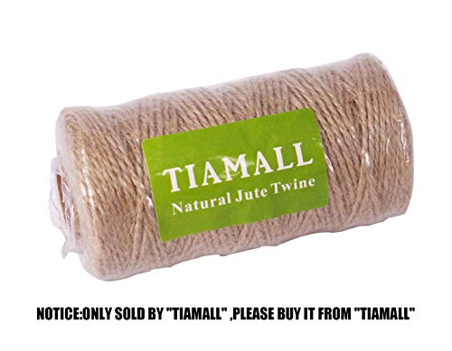 TIAMALL 300 Feet Natural Jute Twine Gift Twine String Packing String