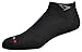 Drymax Run Mini Crew Socks, Black, Large (W10-12 / M8.5-10.5)