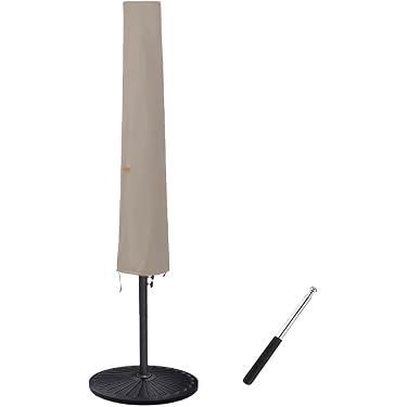 counter height patio set that will hold an umbrella 4 Pieces Outdoor Bar Set with Umbrella-Beige