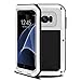 Galaxy S7 Edge Case,Tomplus Armor Tank Aluminum Metal Shockproof Military Heavy Duty Protector Cover Hard Case for Samsung Galaxy S7 Edge (White)
