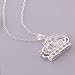 Godyce Crown Princess Pendant Necklace Plated Sterling Silver for Women Zircon Jewelry
