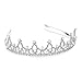 Lovelyshop Royal Pearl Rhinestone Tiara with No Comb for Wedding Bridal Prom Birthday Pegeant Prinecess Crown