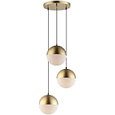 ET2 Half Moon-27W 3 LED Pendant-16.5 Inches Wide by 8.5 inches high-Metallic Gold Finish