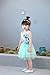 Niyage Little Girls Sleeveless Floral Princess Dress Tulle Tutu Sundress 5 Green