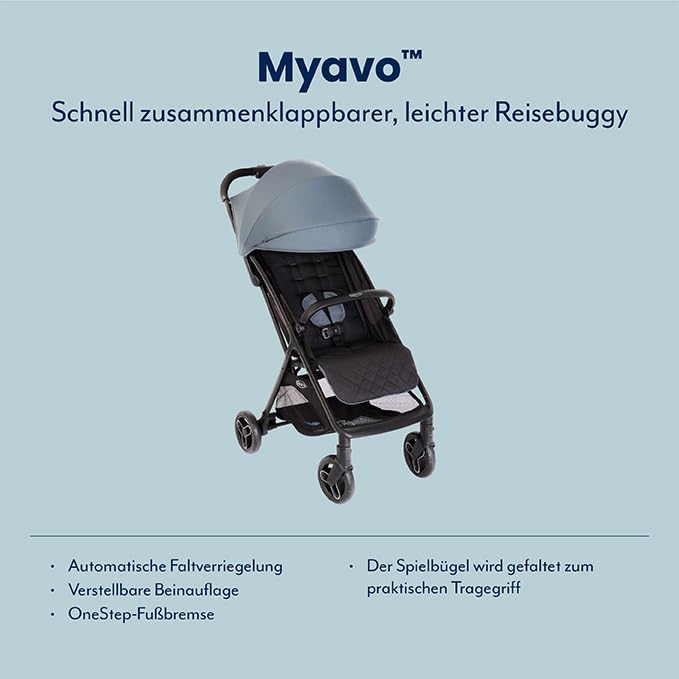 Graco Myavo™ Reisebuggy, ab Geburt bis ca. 4 Jahre, blau, Stormy 2
