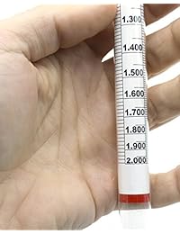 Universal Laboratorio hidrómetro en Case  de plástico duro Medida Rango de gravedad específica 0,700 a 2.000 0,01 graduación Doble Escala para líquidos ligeras y pesadas