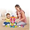 Fisher Price Build ‘n Learn Table by MEGA BLOKS, 30 Pieces, Portable Table, Ideal for Ages 1 and Up, Pink​
