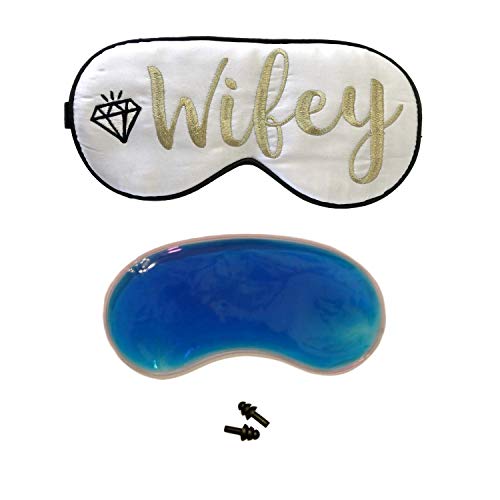 Silk Wifey Sleep Mask Travel Bridal Gift Set