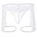 IWEMEK Mens Sexy Lace Boxer Briefs Sissy Pouch Crossdress Panties See-Through Garter Thong G-String Bikini Shorts Underwear