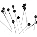 YazyCraft Round Ball Head Straight Pins Black 90 count