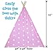 Kids Teepee Tent for Girls, No Toxic Chemicals Added, Carrying Case, Pink Play Tents Indoor for Kids, Large Enough Tipi for Toddler Dog Baby Boy Adult Children Adults Dogs Boys, Childs Reading Nook