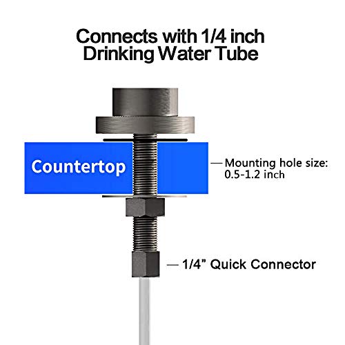 KAIYING Reverse Osmosis Faucet, RO Water Faucet Kitchen Bar Sink Drinking Water Filter Faucet Commercial Filtered Water Faucet Fits most Water Filtration System, Chrome Finish, 1/4-Inch Tube