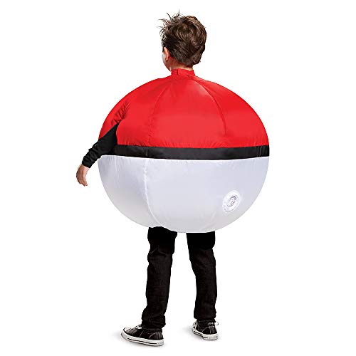 Pokemon Inflatable Poke Ball Costume, Kids Size Red And White Fan