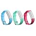 I-SMILE 3PCS Newest Version Colorful Replacement Wristband with Secure Clasps for Fitbit Alta Only(No Tracker, Replacement Bands Only)