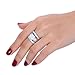 3 PCS Round Cut CZ Bridal Sets - 5.56 Ct Cubic Zirconia Silver Color Promise Engagement Wedding Rings Set for Women