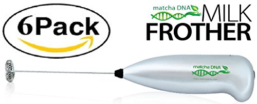 MatchaDNA Silver Wavy Milk Frother and Cappuccino Maker (6 Pack)