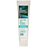 Desert Essence Tea Tree Oil & Neem Toothpaste - 6.25 Oz - Refreshing Rich Taste - Baking Soda & Essential Oil of Wintergreen - Antiseptic - All Natural Ingredients - Fluoride & Gluten Free