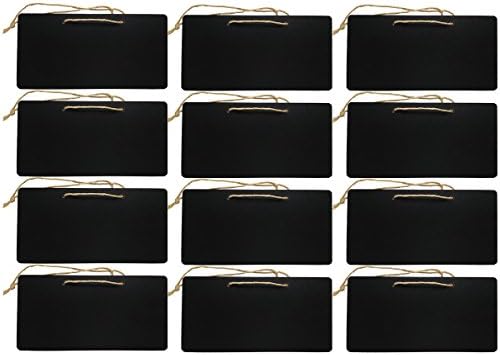 Erasable Rectangle Chalkboards Blackboards display for Message Board Sign By UHQ Home Products, Set of 12