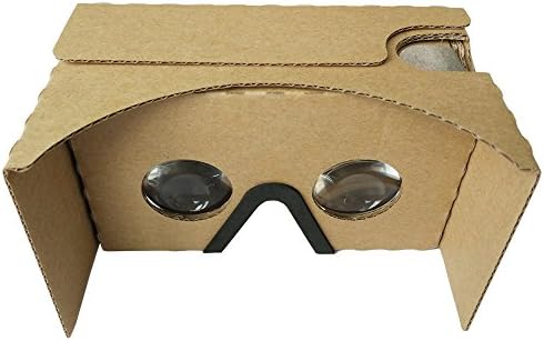 IHUAQI Google Cardboard with Comfortable Nose Foam and Anti Sweat and Oil Sticker applied 34mm crystal Lens