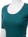 Doublju Solid & Striped Round Neck T-Shirt Top for Women with Plus Size