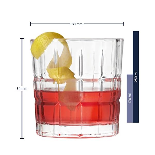 Leonardo Spiritii Trink-Gläser, 4er Set, 250 ml, spülmaschinenfeste Wasser-Gläser, Saft-Gläser mit Schliff, stoßfestes Gläser-Set, 022757 – Bild 4