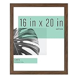 MCS Studio Gallery Frame, Walnut Woodgrain, 16 x 20