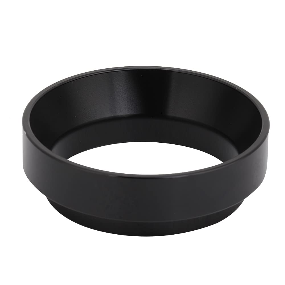 TOPINCN Espresso Dosing Ring, Funnel Aluminum Universal Coffee Powder Dosing Ring Coffee Maker Replacement Accessory 58Mm (Black)