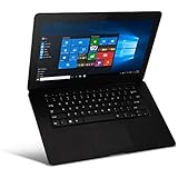 iRULU SpiritBook S1 Laptop, 14.1 Inch 1600x900 HD Display, 64-bit Intel Quad Core Processor, 2G DDR3, 32GB ROM, Webcam, WiFi, Bluetooth 4.0, HDMI, Windows 10 (S1 Black)