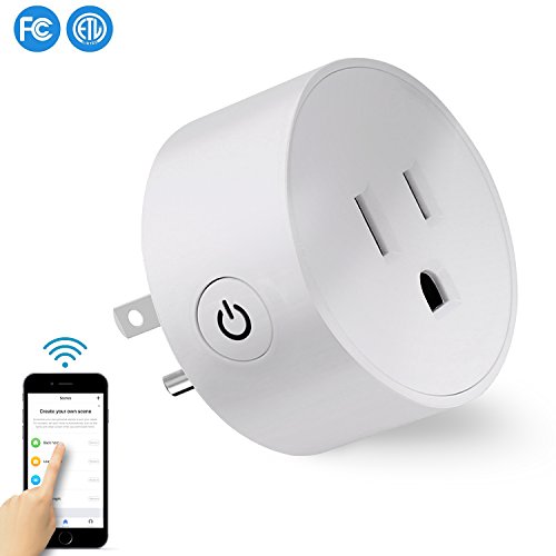 Smart Outlet-Mini Wireless Plug Wifi Remote Control Your Devices from Anywhere Works with Alexa/Timing Function/No Hub Required