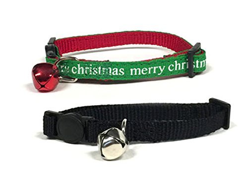 Merry Christmas Cat Collar Set with Safety Buckle by Midlee