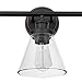 GLOBE Electric 51411 Parker 3-Light Bathroom Light Fixtures, Oil Rubbed Bronze Bathroom Vanity Light, Farmhouse Bathroom Lights Over Mirror with Clear Glass Shades, Bulb Not Included