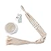 Mkono Small Macrame Hanging Planter with Ceramic Plant Pot 25 Inch
