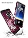 Hocase Galaxy S9 Plus Case w/Unique Floral Design, Sturdy 3-Piece Heavy Duty Shockproof Protection Hard Armor Cover Rubber Protective Case for Samsung Galaxy S9 Plus - Royal Purple/White Flowers