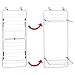 mDesign Steel Collapsible Over The Door, Hanging Laundry Dry Rack Clothes Organizer, 2 Tiers - for Indoor Air-Drying Clothing, Towels, Lingerie, Hosiery, Delicates - Folds Compact - White/Gray