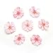 Artificial Flower 50pcs Mini Silk Plum Blossom Wedding Decoration DIY Wreath Clip Clip Accessories Handmade Craft Flower Head (Pink)