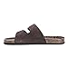 Muk Luks Men's Parker Duo Starpped Brown Slide Sandal