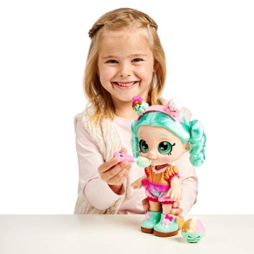 41Qf97uayuL - Kindi Kids Snack Time Friends, Pre-School 10" Doll - Peppa-Mint