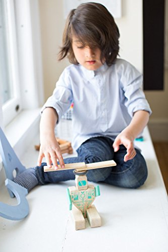 Tegu Magbot Magnetic Wooden Block Set