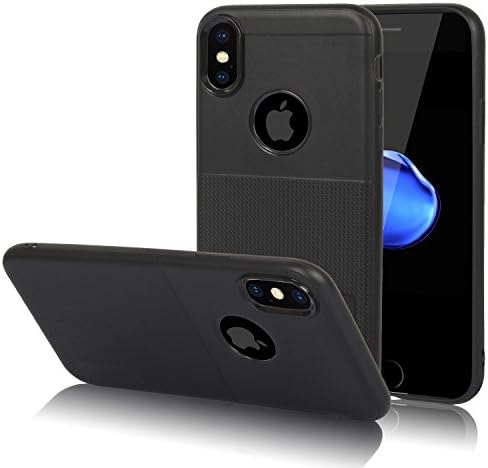 Gounzlar Rugged Armor Case for iPhone X 2017 (Black)